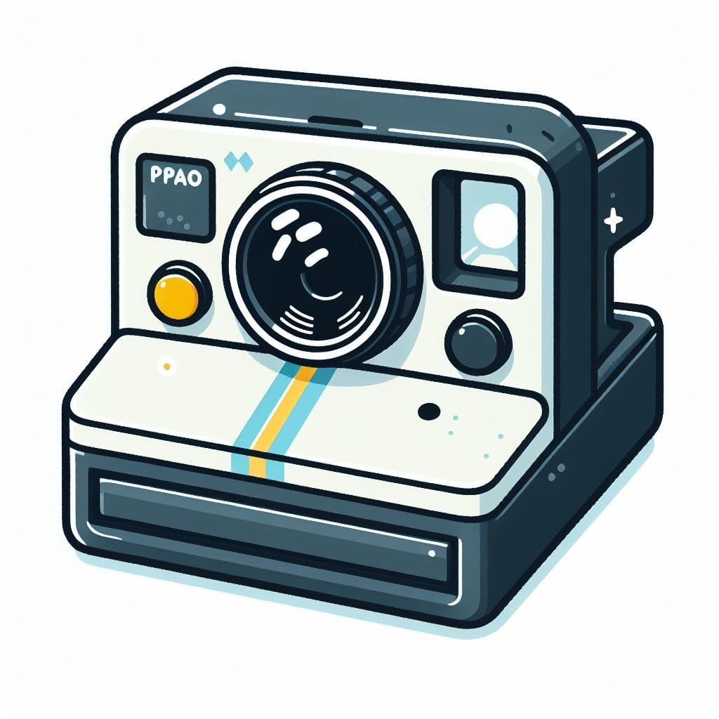 Clipart of Polaroid Camera Picture
