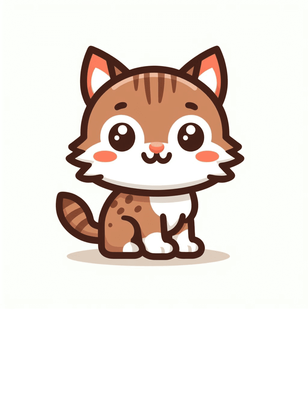 Cute Bobcat For Kids Clipart