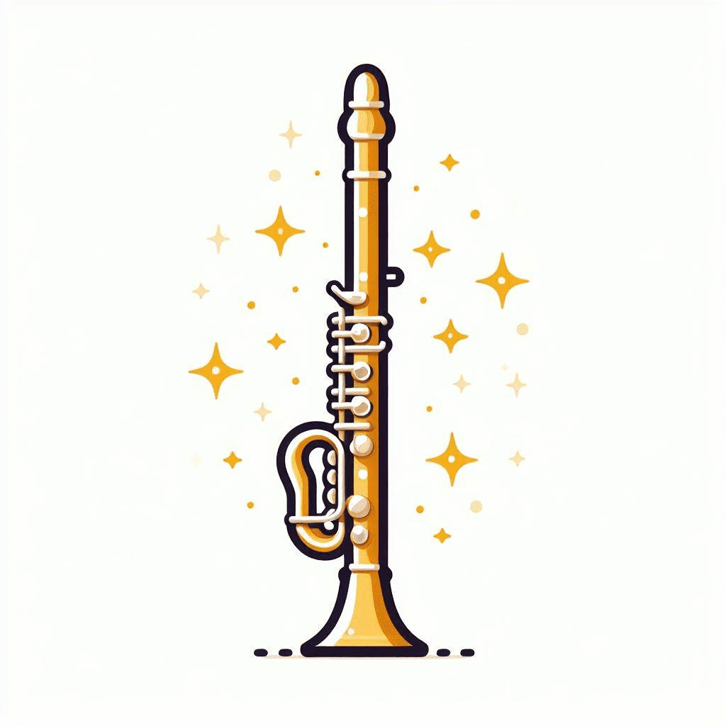 Cute Clarinet For Free Clipart