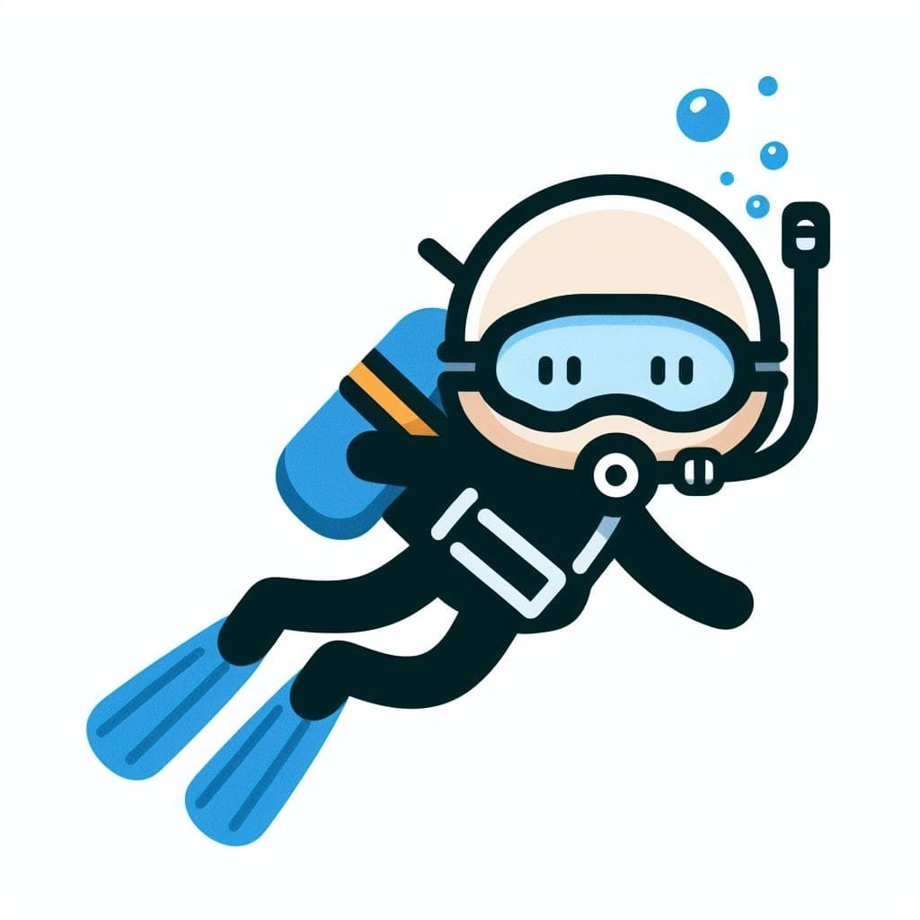 Cute Clipart Scuba Diver
