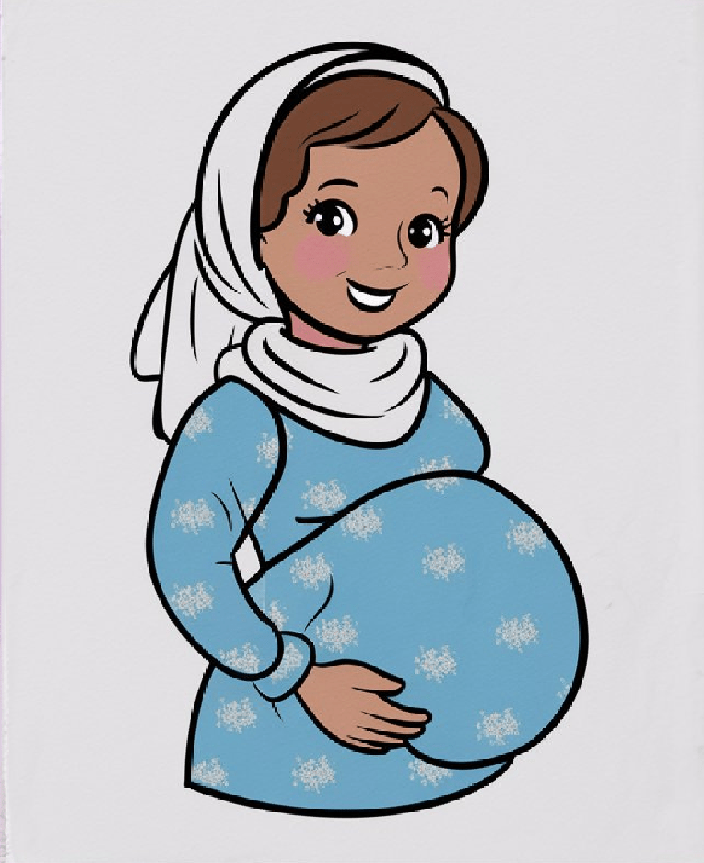 Cute Woman Clipart Pregnant