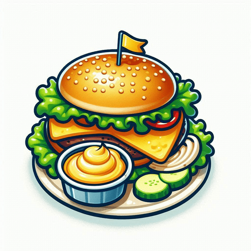 Free Cheeseburger Clipart