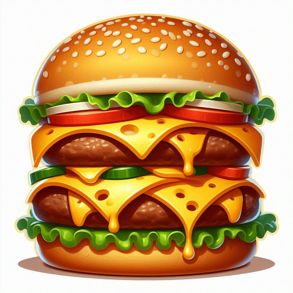 Perfect Cheeseburger Clipart