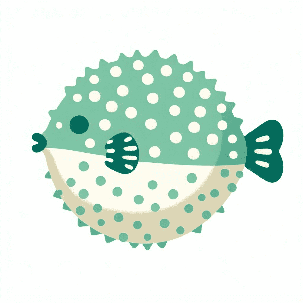 Puffer Fish Clipart Png Image