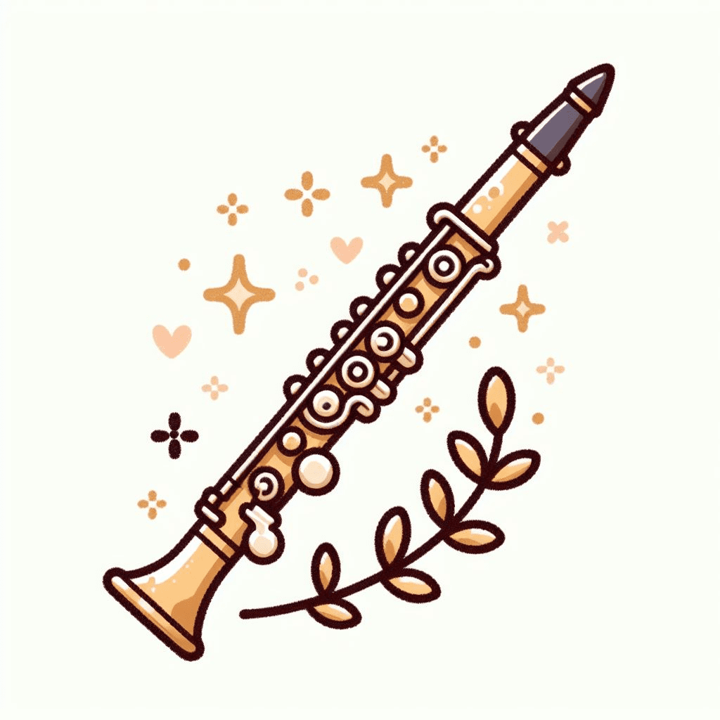 Simple Clarinet For Kids Clipart