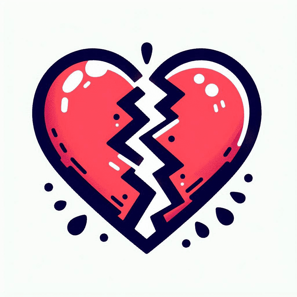 Broken Heart Clipart Image