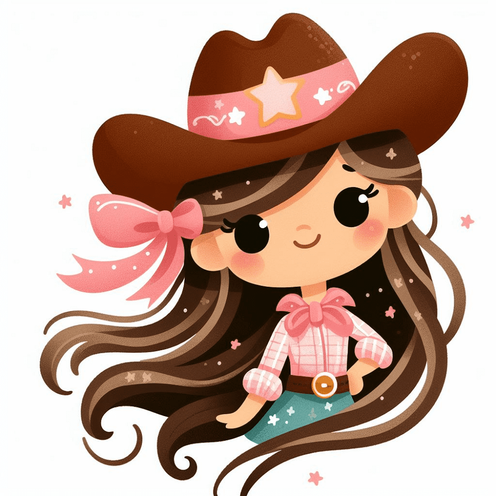 Clipart of Cowgirl Image Png