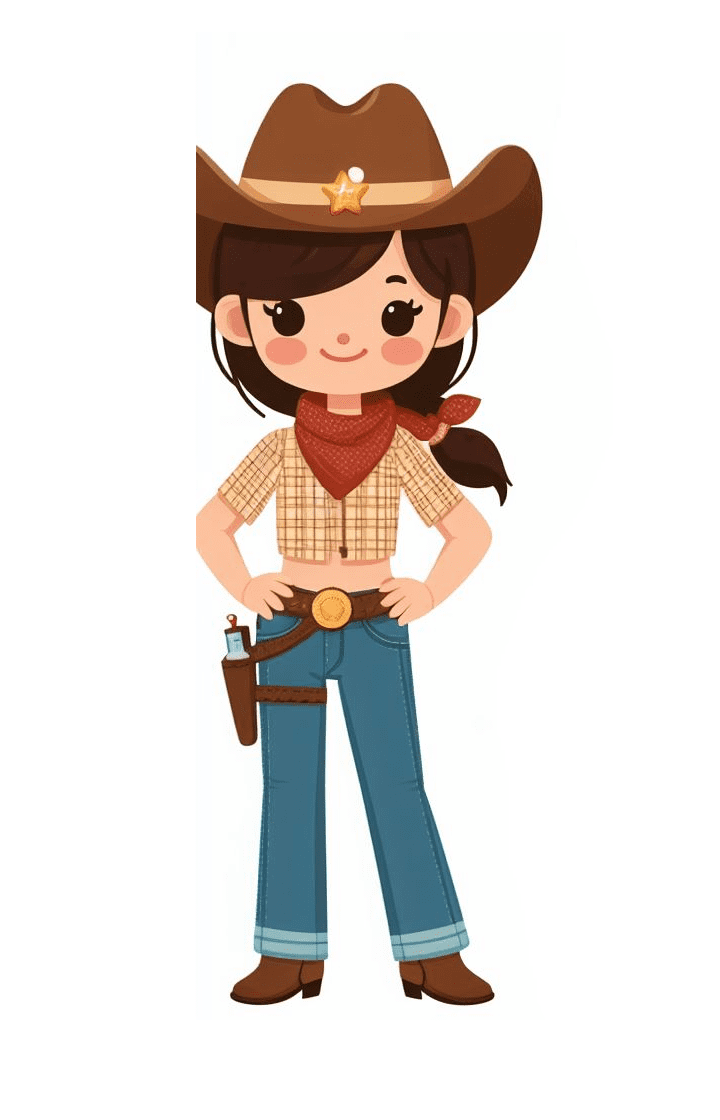 Clipart of Cowgirl Picture