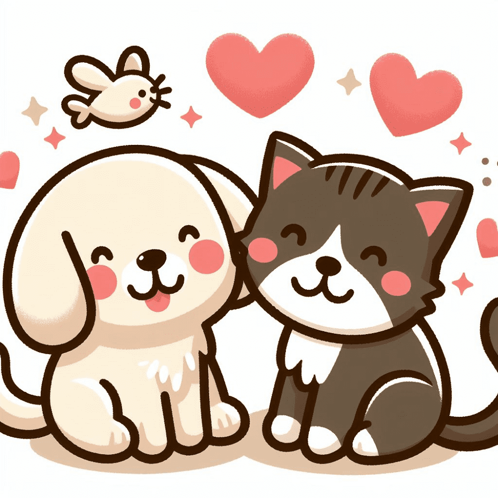 Clipart of Dog and Cat Photo