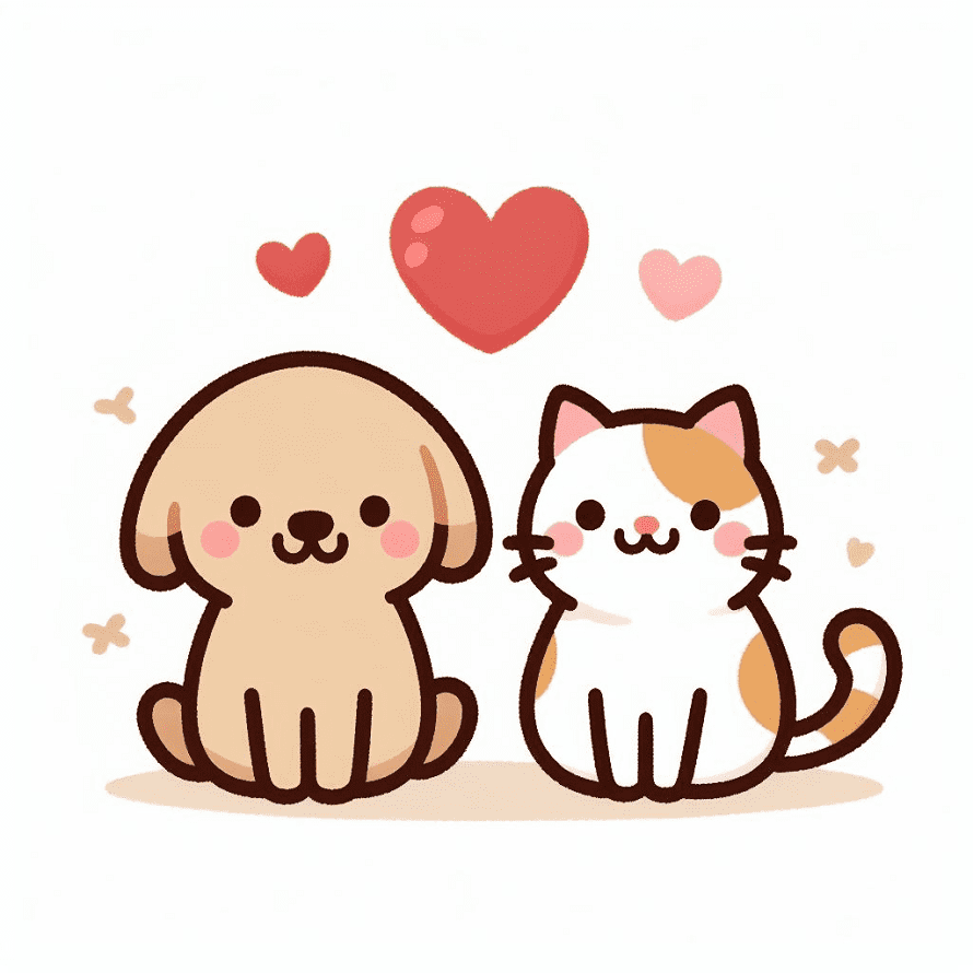 Clipart of Dog and Cat Png