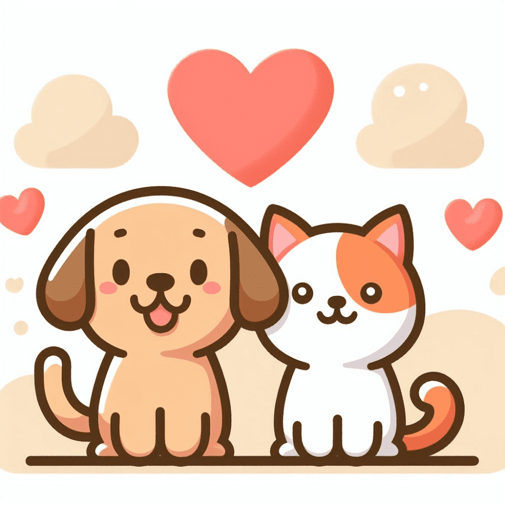 Clipart of Dog and Cat