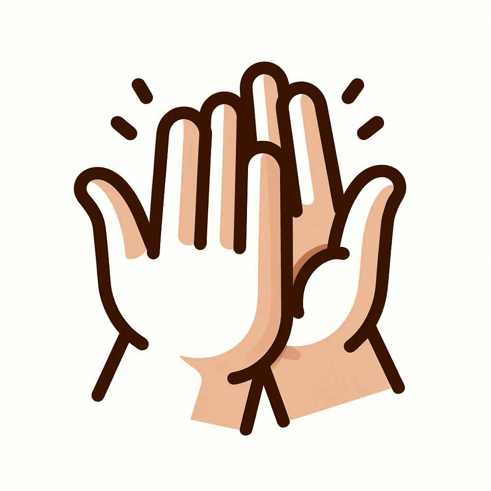 Clipart of High Five Image Png