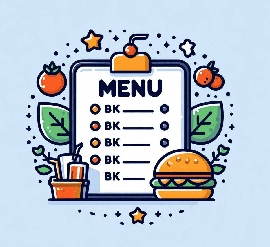 Clipart of Menu Pictures