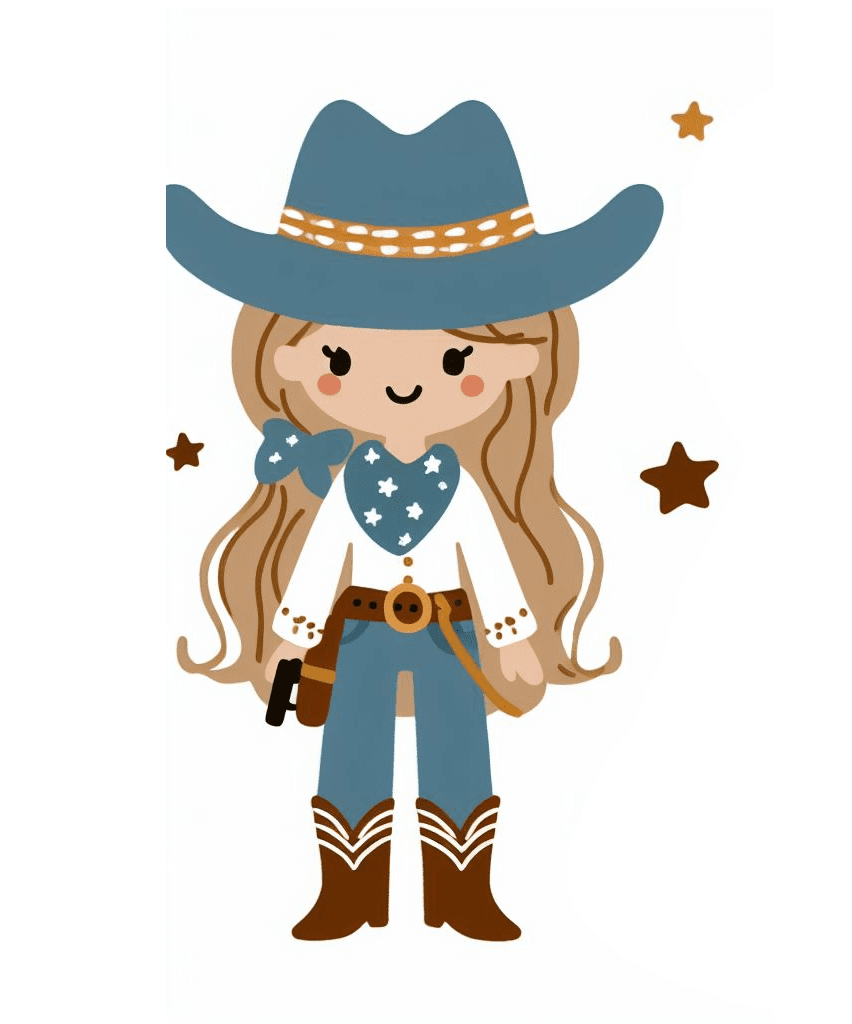 Cute Cowgirl Clipart