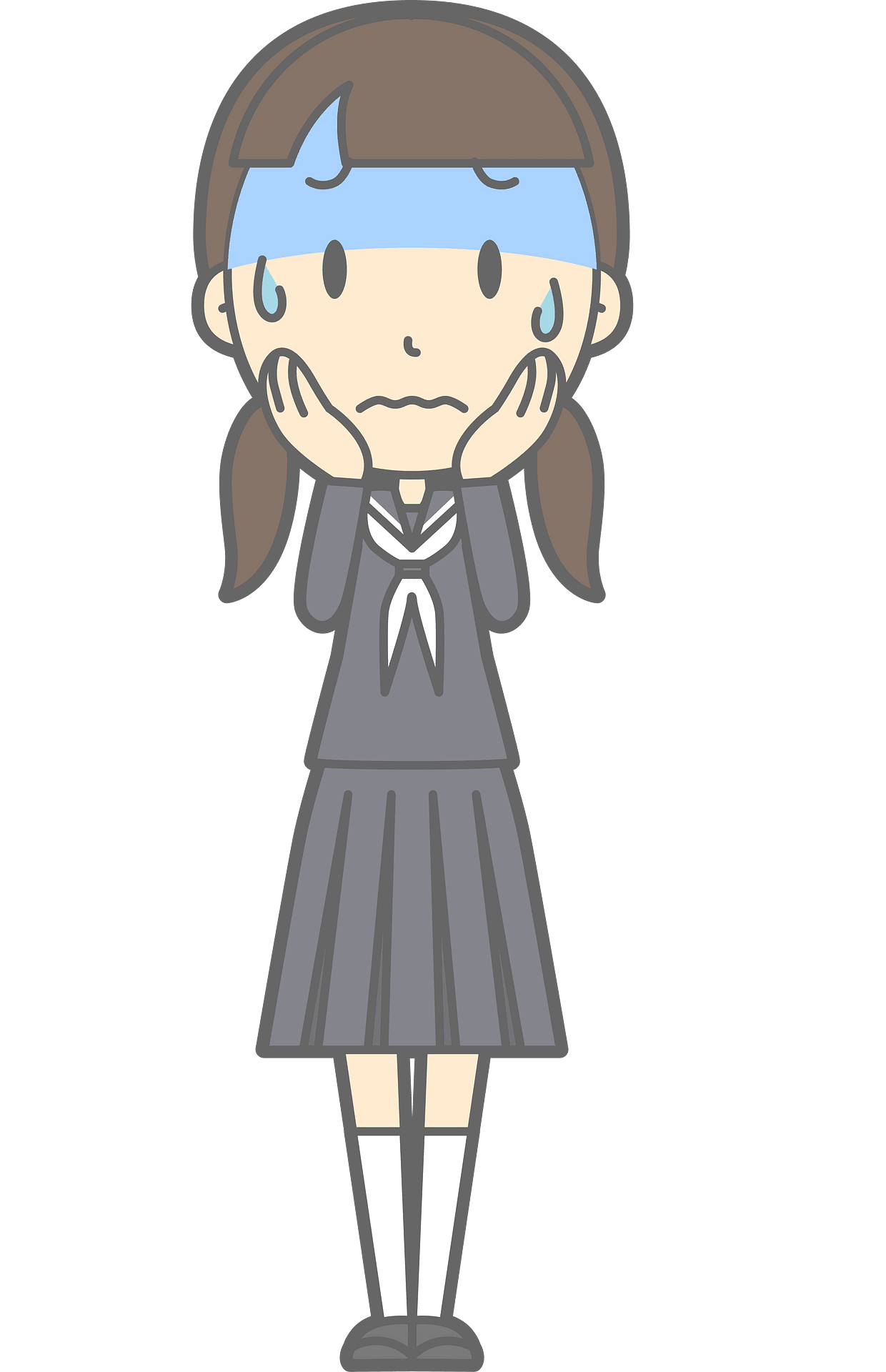 Clipart of Nervous Image
