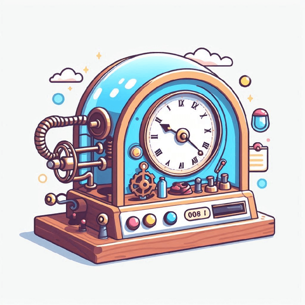 Clipart of Time Machine