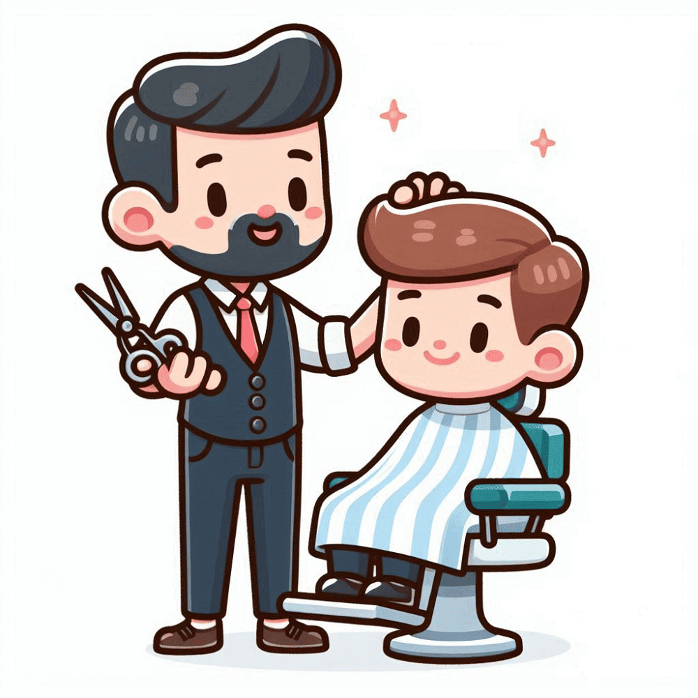 Clipart of Barber Photo