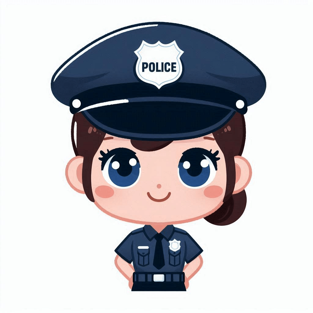 Clipart of Police Woman Photo