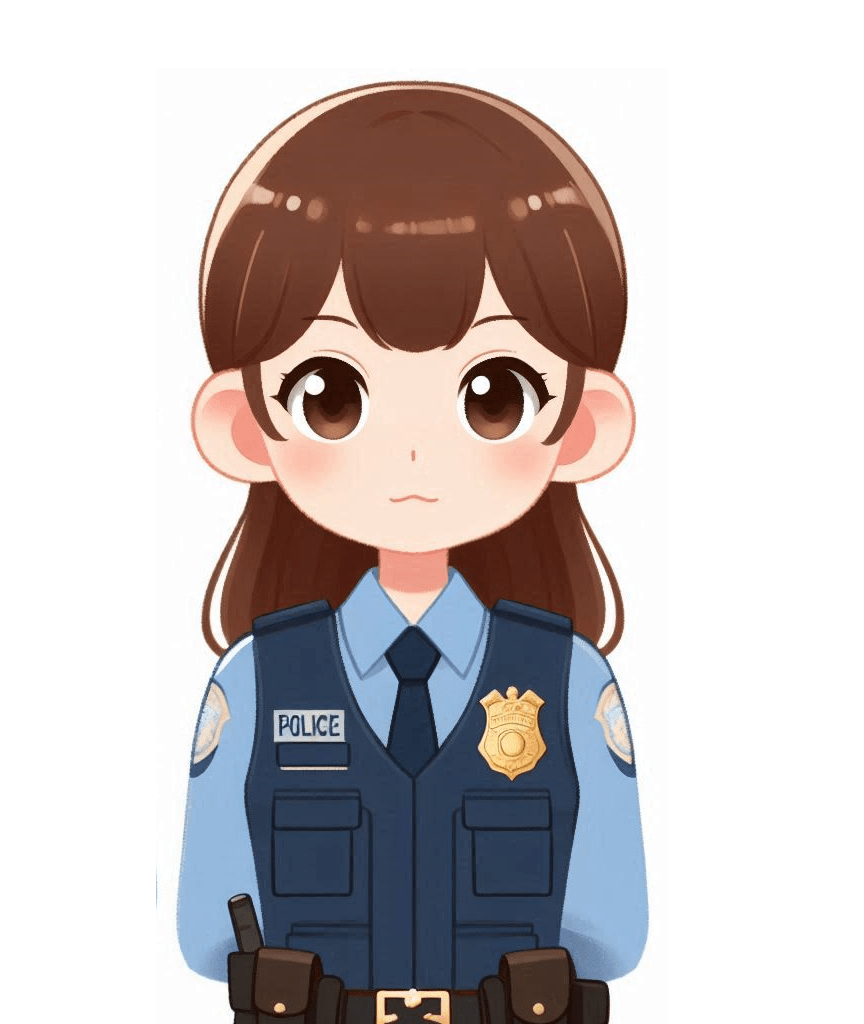 Clipart of Police Woman Png