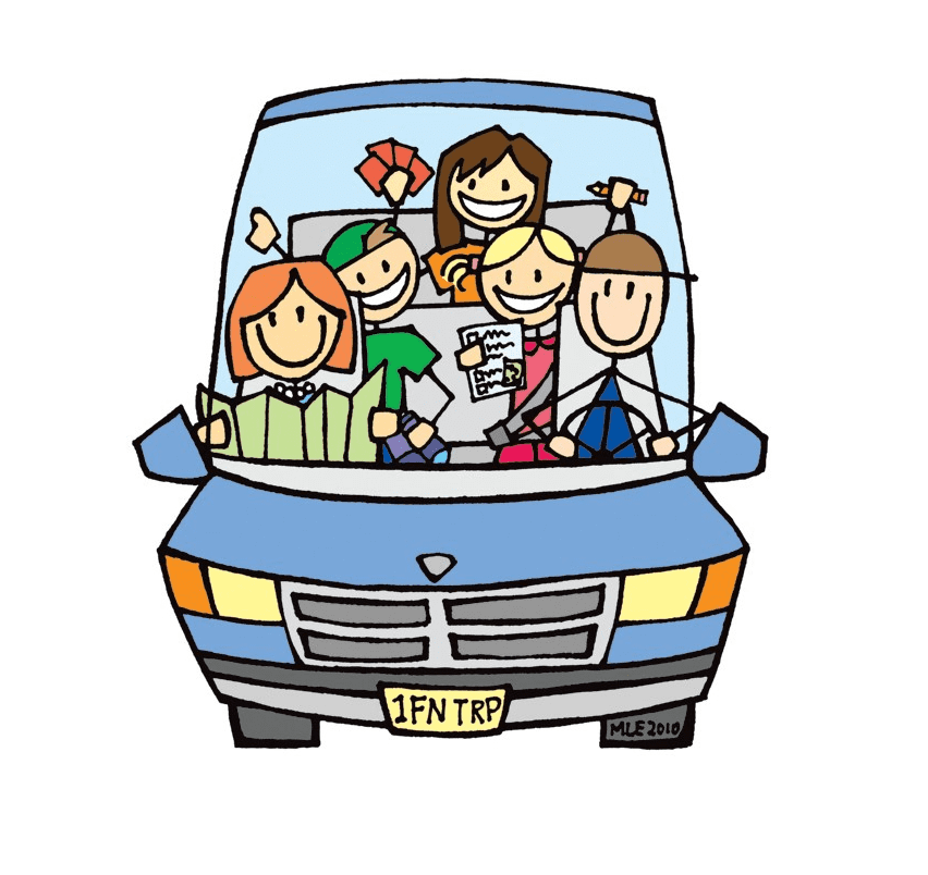 Clipart of Road Trip Picture