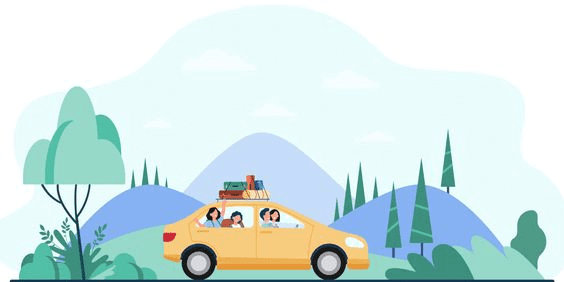 Clipart of Road Trip