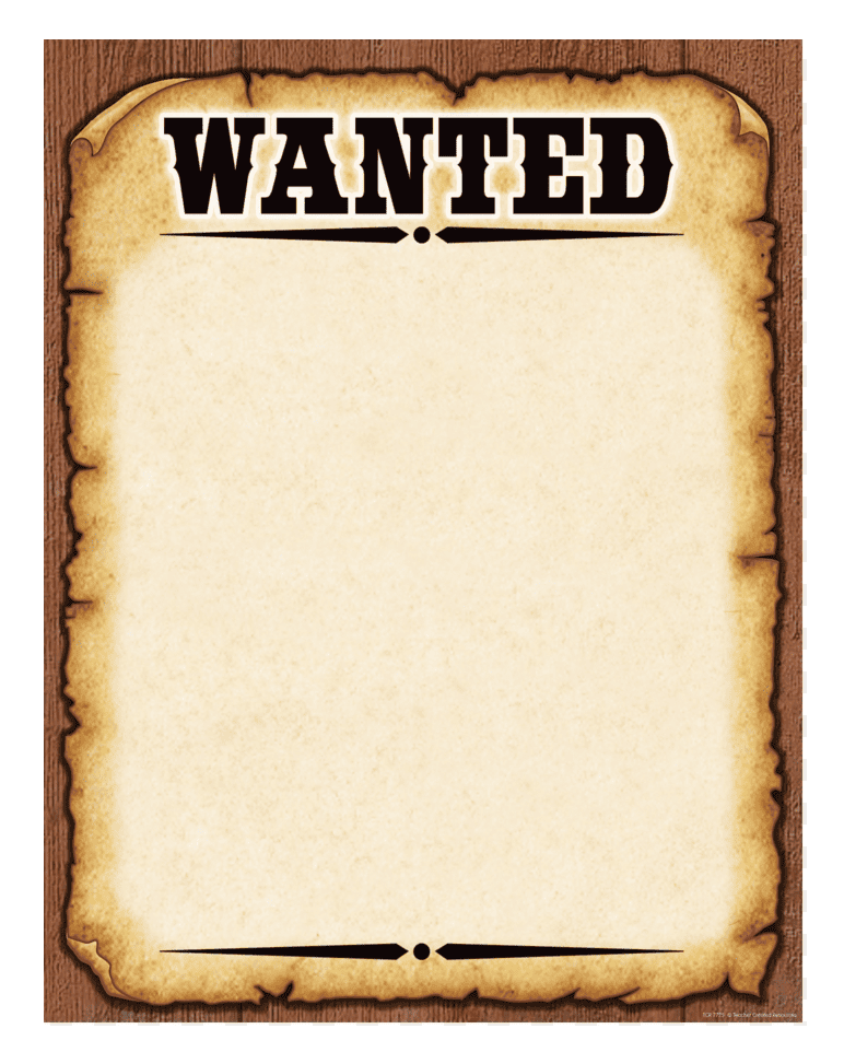 Clipart of Wanted Image